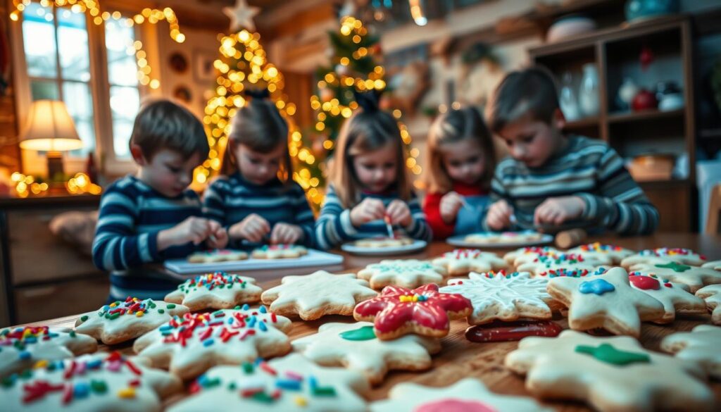 Christmas cookie decorating